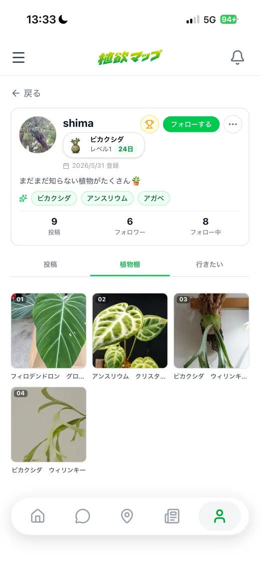 マイ植物棚と成長記録